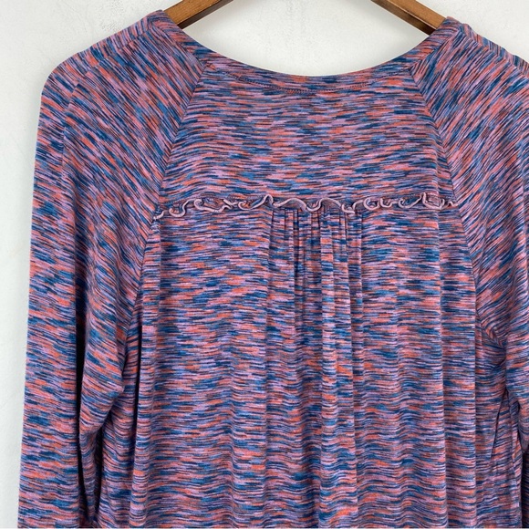 Matilda Jane size Small Women’s Purple Long Sleeve Ruffle V-neck Top - Picture 6 of 6